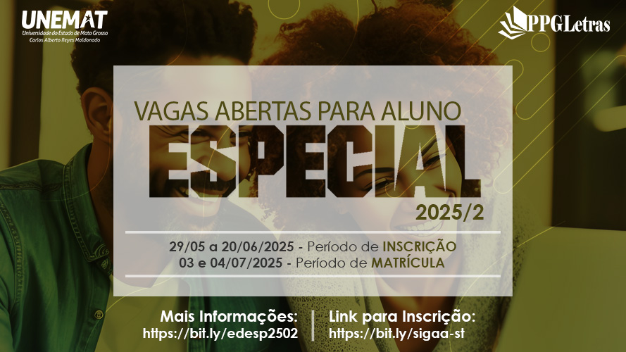 Vagas abertas para Aluno Especial | 2025/2